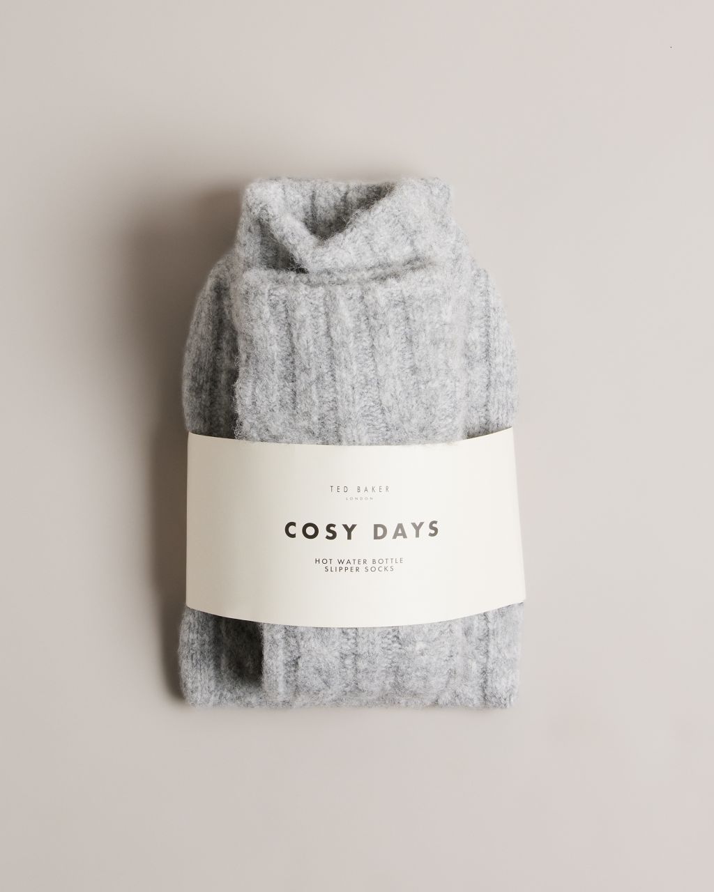Hot Water Bottle And Sock Gift Set in Gray, Megani