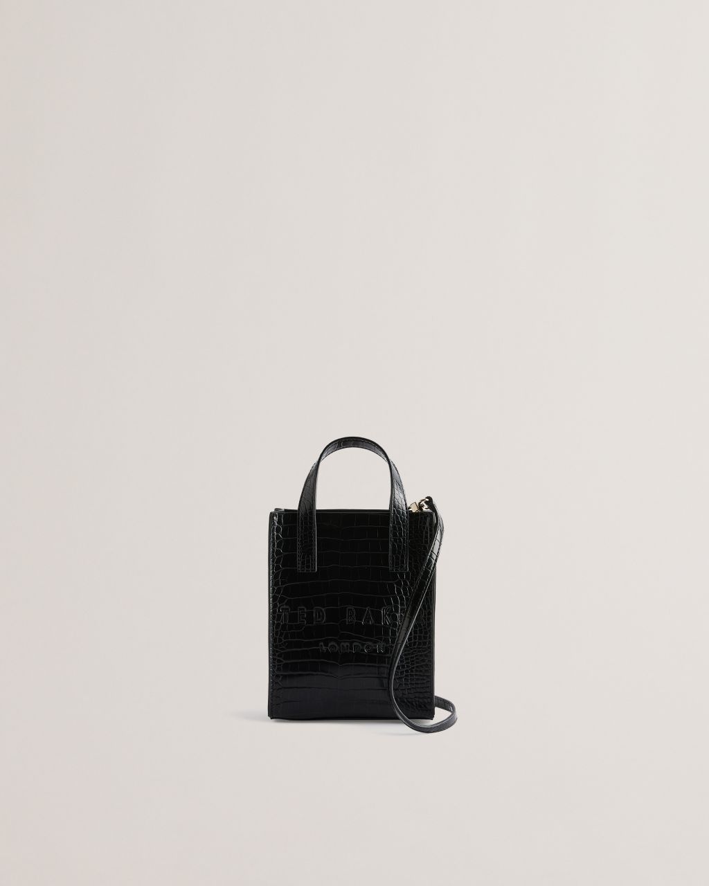 Women's Mini Croc Icon Bag in Black, Gatocon