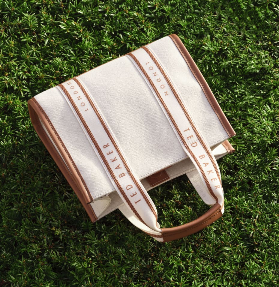 Women's cream tote bag with Ted Baker webbing