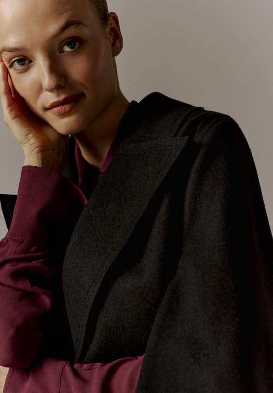 Women's coat close up image