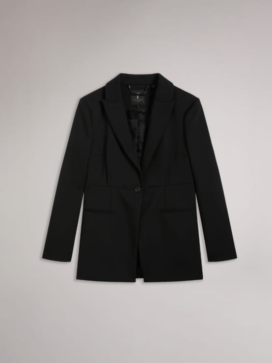 Black longline jacket