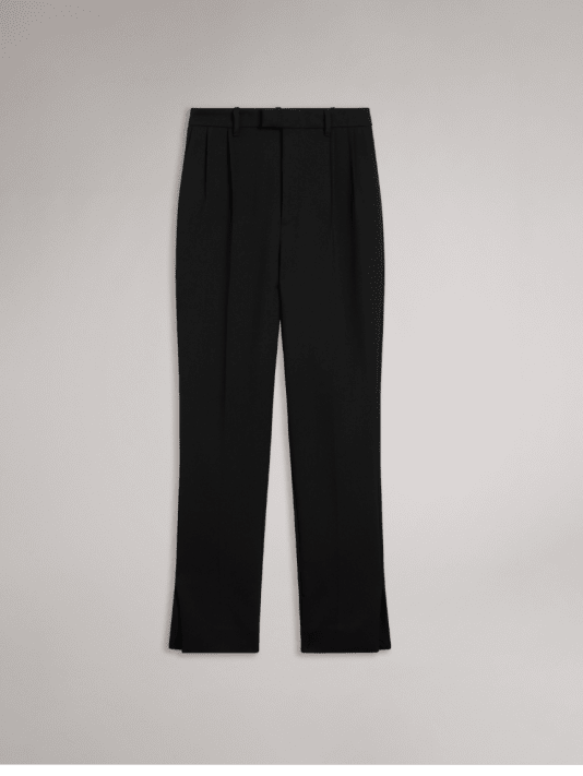 Black cigarette trousers with darts