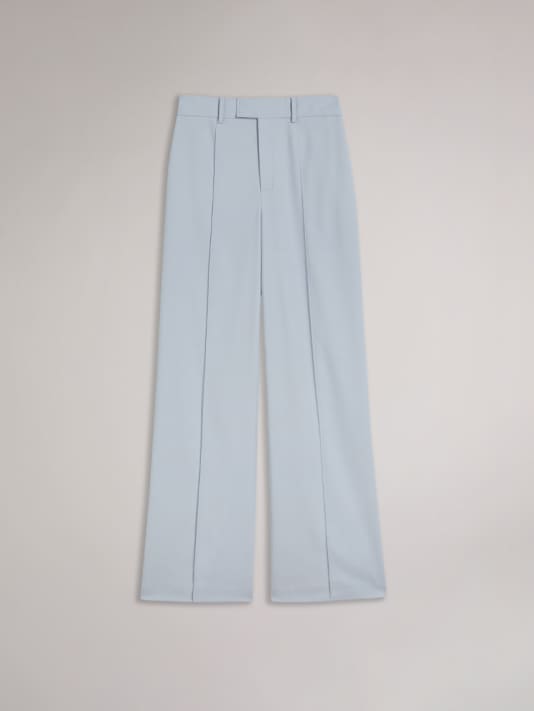 Baby blue high waisted wide leg trousers