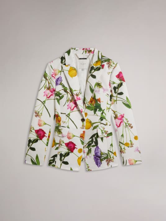 Floral Slim Fit Suit Jacket