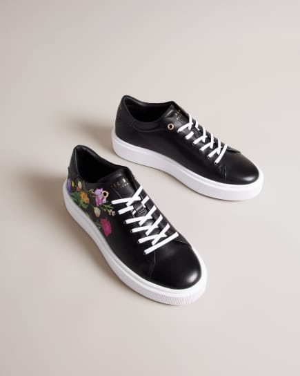 Womens floral print trainers