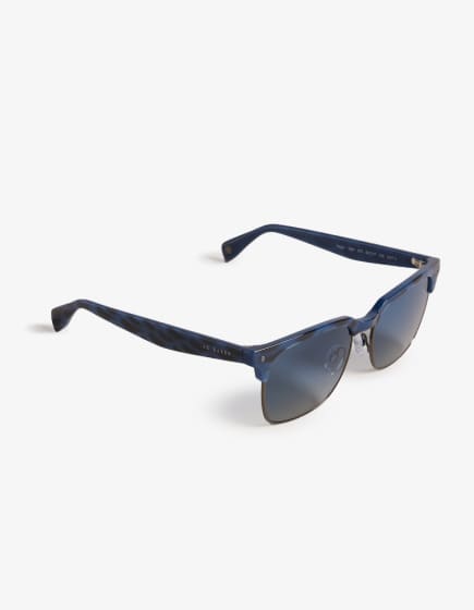 Navy Tortoiseshell Clubmaster Sunglasses