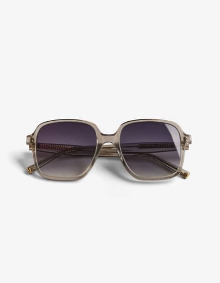 Light Grey Oversized Square Frame Sunglasses