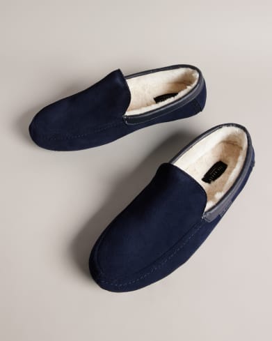 Men's dark blue slippers