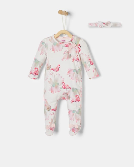 baby girl ted baker sleepsuit