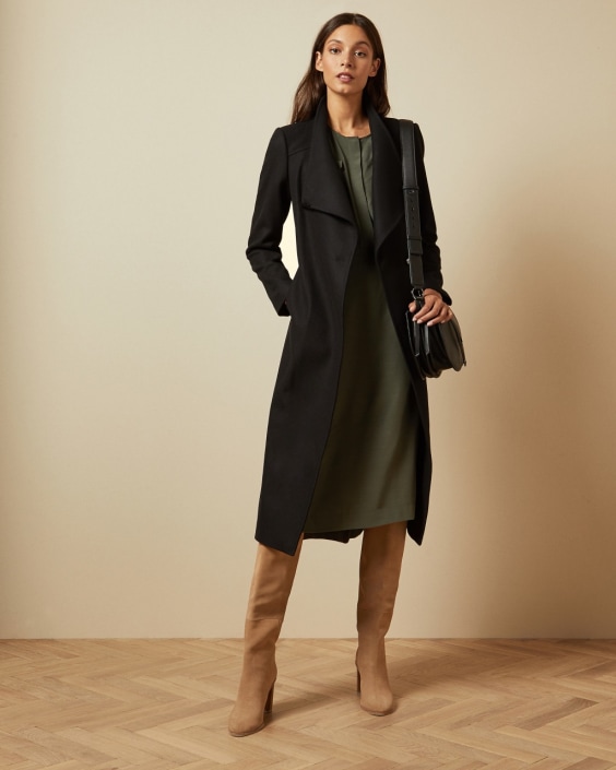 long black wrap coat