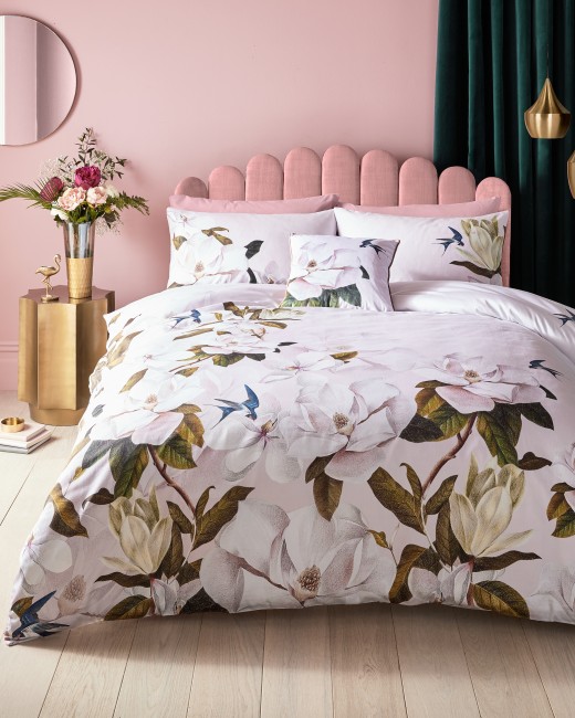 Opal Cotton Super King Duvet Cover Pale Pink Bed Linen Ted