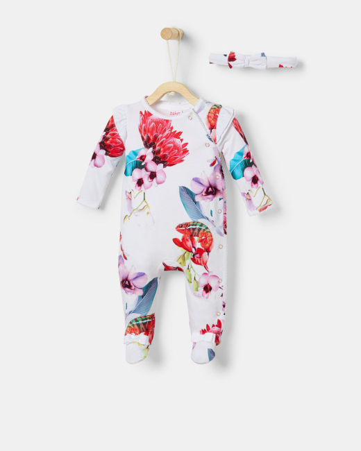 baby girl ted baker sleepsuit