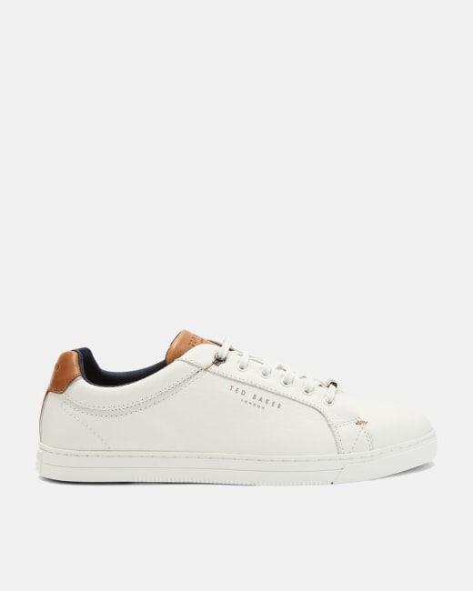 white trainers mens leather