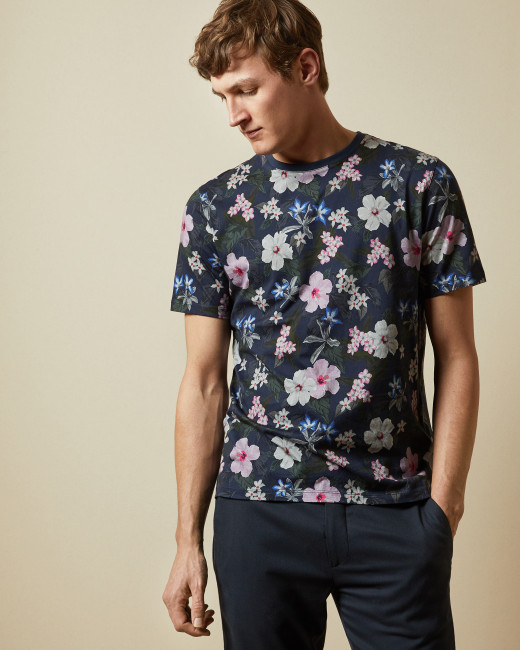 floral print t shirt mens