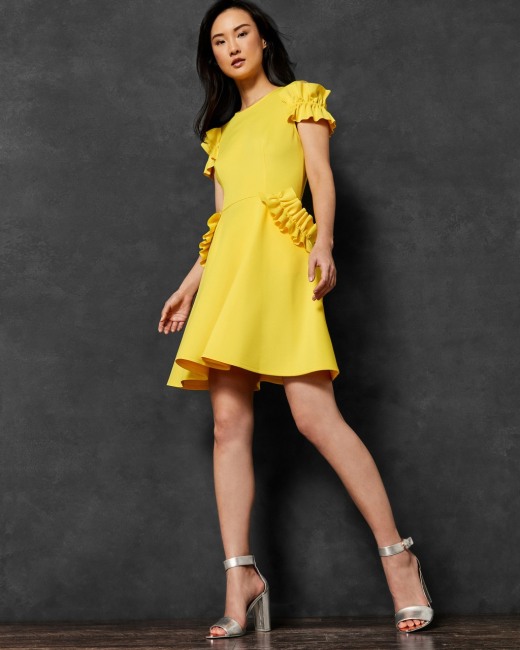 yellow dress ted baker
