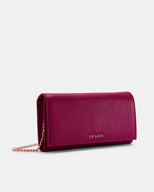 deep pink clutch bag