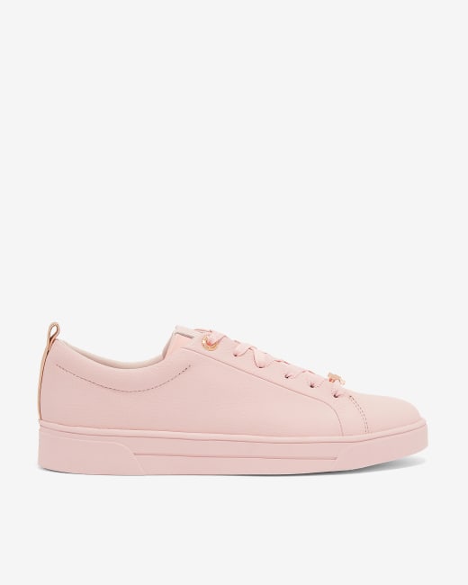 Lace up leather trainers - Pink | Shoes 