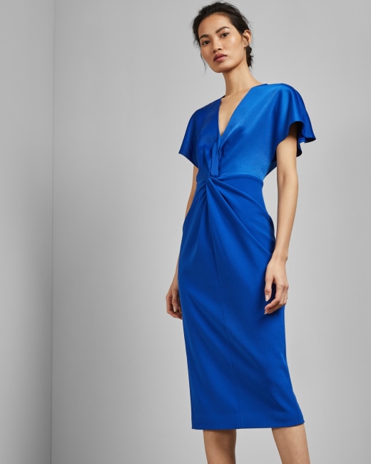 Wrap detail dress - Bright Blue 