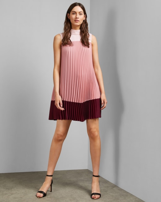 pleated dress ted baker
