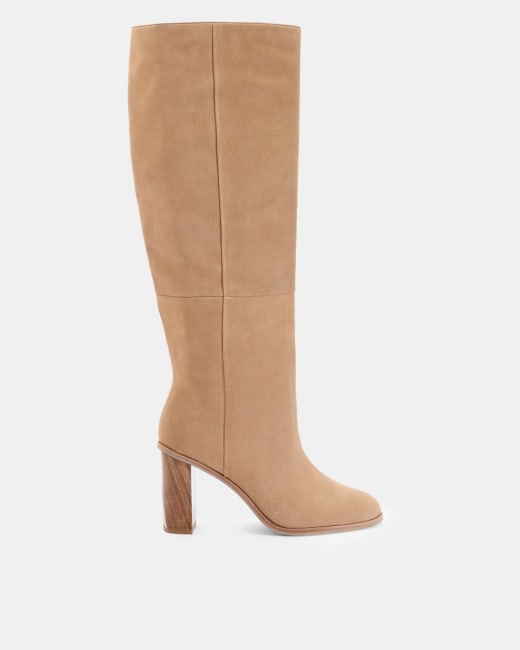 Suede knee high boots - Natural | Shoes 