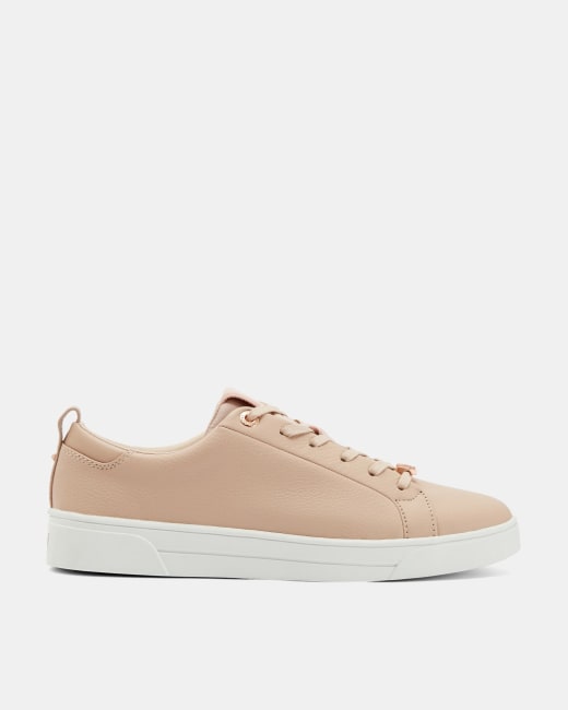Branded leather sneakers - Pink 