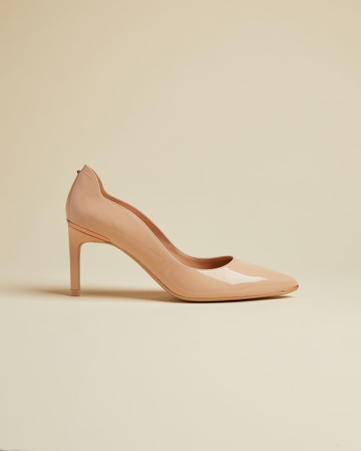 Low heel leather patent courts - Pink 
