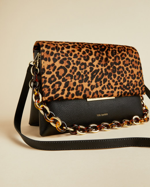 leopard print luggage