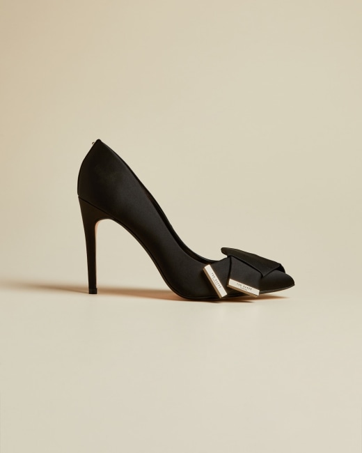 Satin bow detail courts - Black | Shoes 