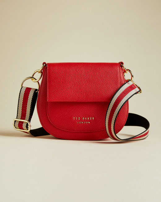 red leather cross body bag