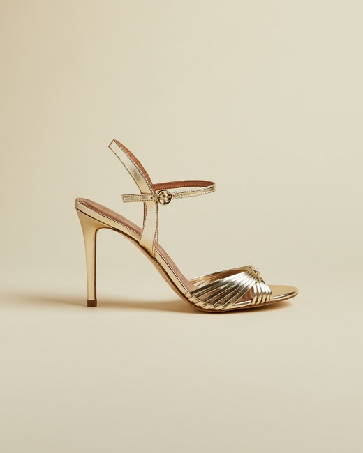 metallic gold sandals