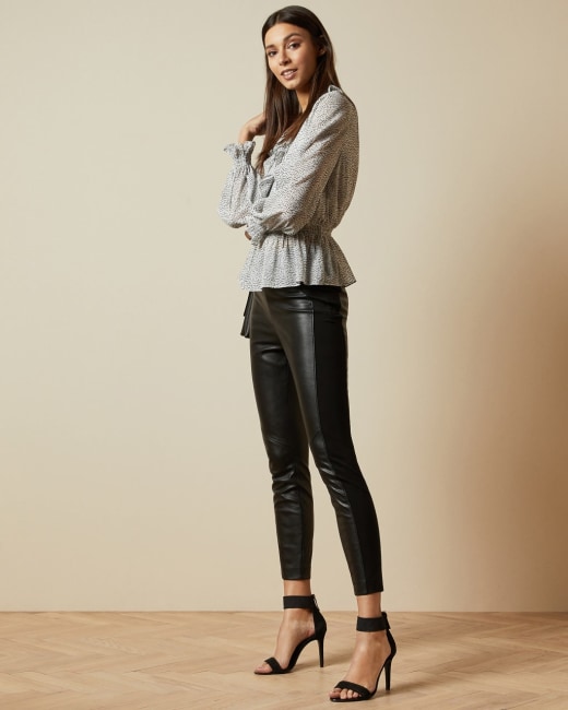 faux leather jeggings uk