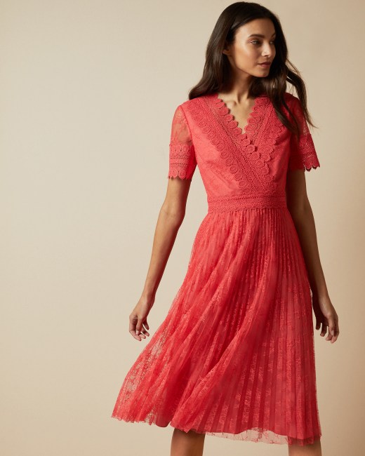ted baker red lace dress