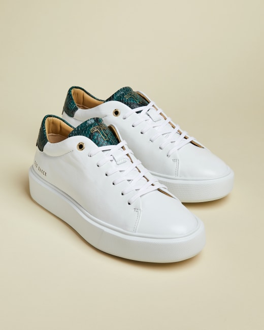 ted baker white leather trainers