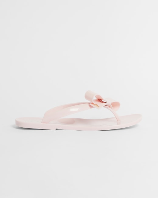 jelly flip flops with bow