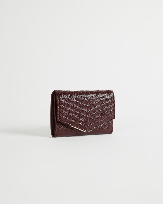 small quilted leather envelope wallet
