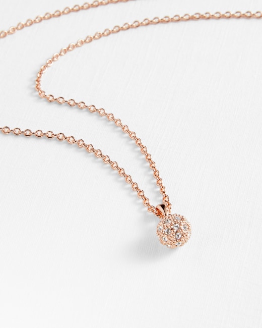 rose crystal necklace
