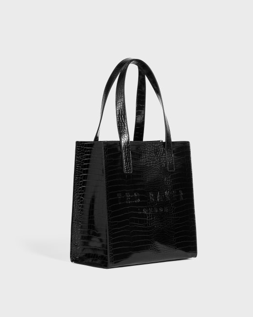 Croc detail small icon - Black | Icon Bags | Ted Baker ROW