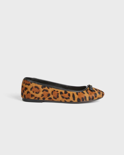 Leopard shoe with bow - Brown | Shoes | Ted Baker ROW