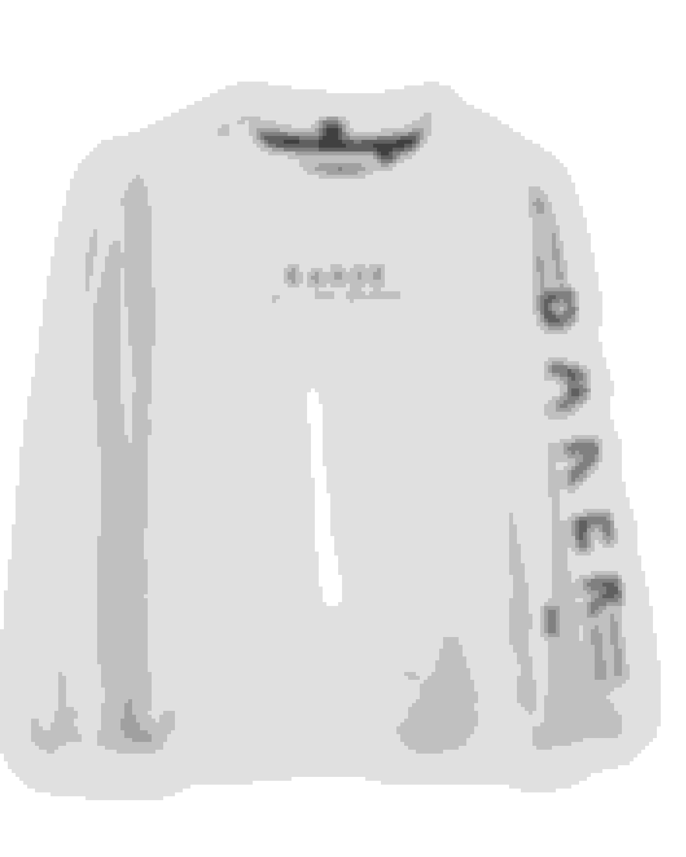 White Long Sleeve Branded Crew Neck T-Shirt Ted Baker
