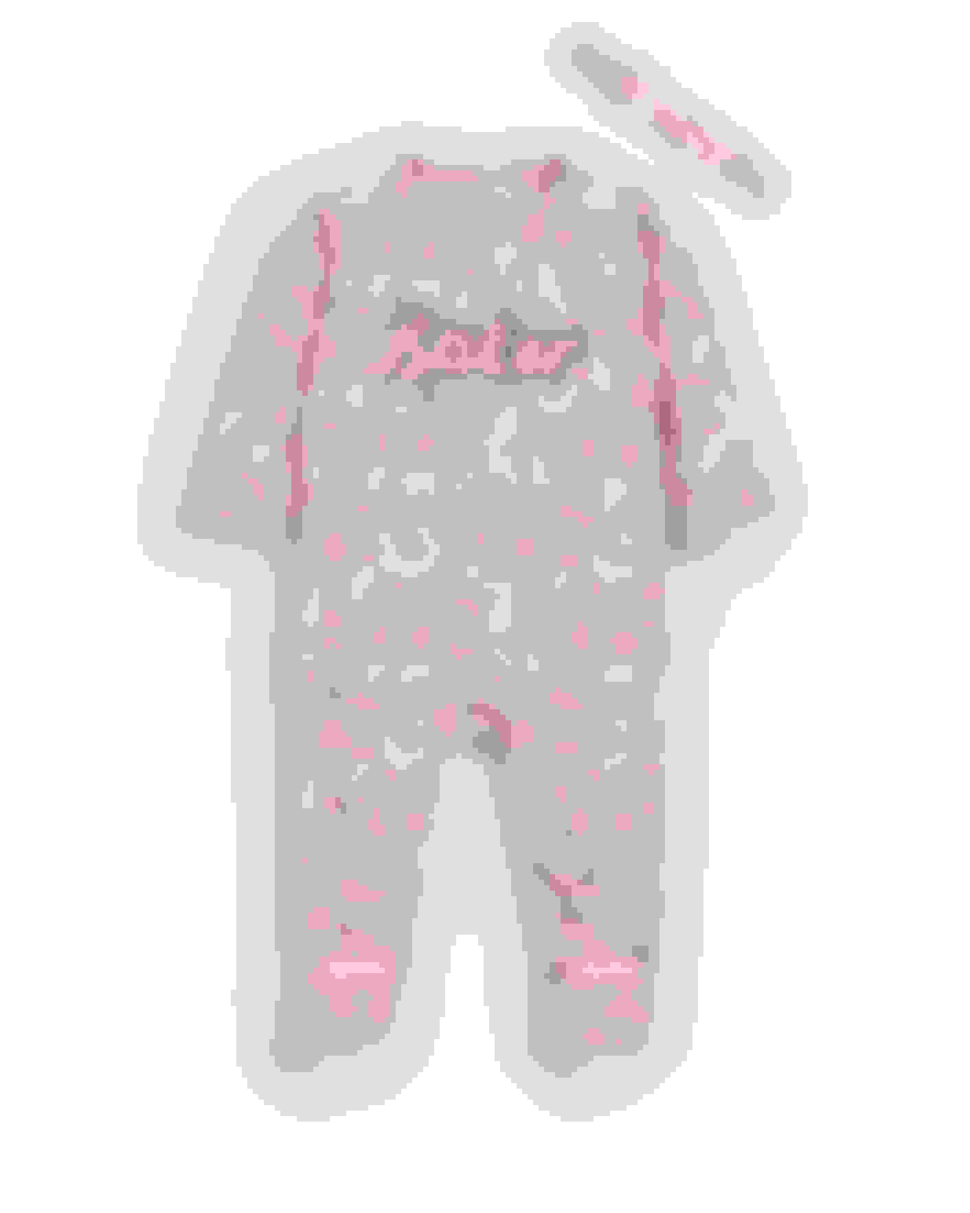 Light Pink All Over Printed Sleepsuit Ted Baker
