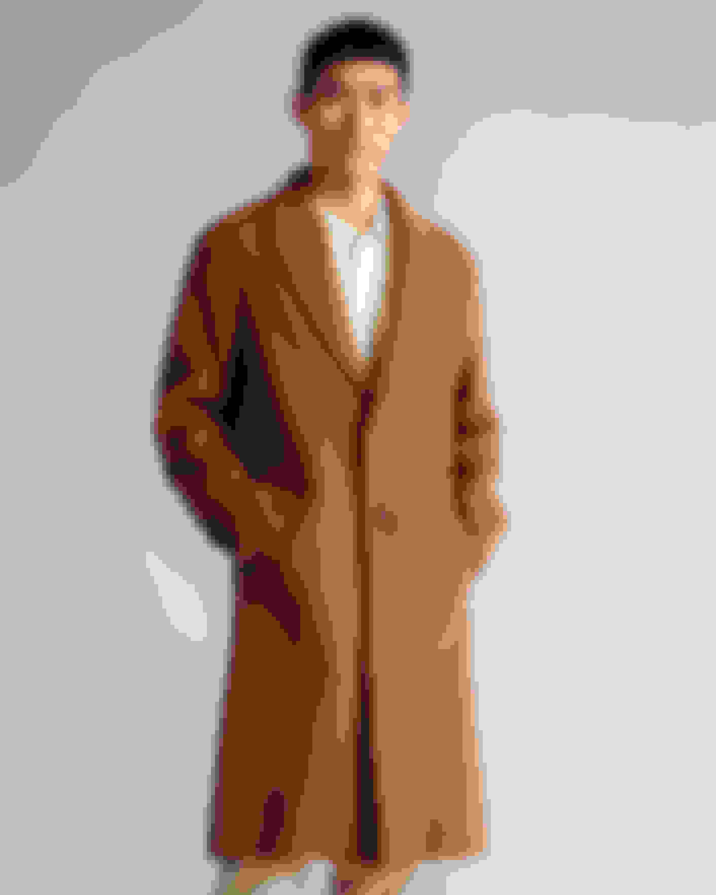 Light Brown Peaked lapel coat Ted Baker