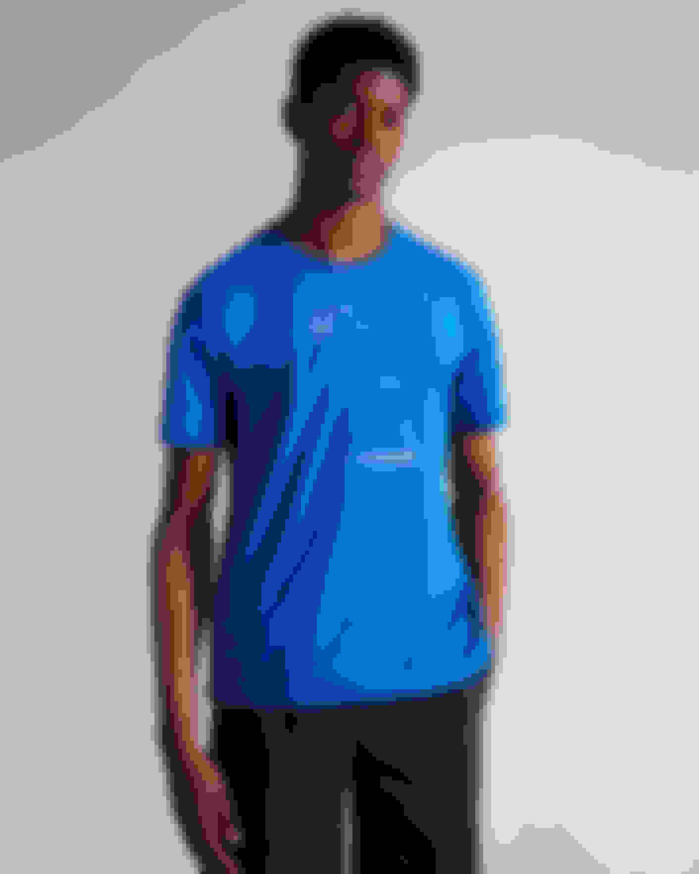Medium Blue Short Sleeve Graphic Regular T-Shirt Ted Baker