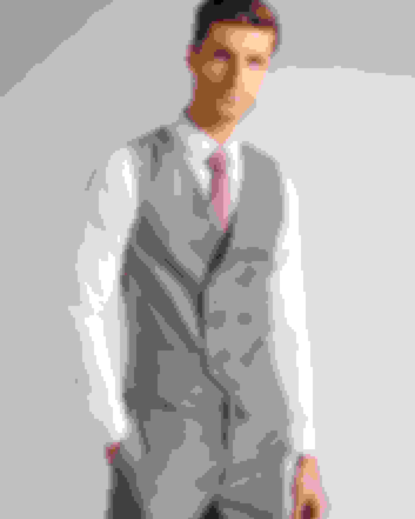 Medium Grey Slim Fit Grey Blue Check Suit Waistcoat Ted Baker