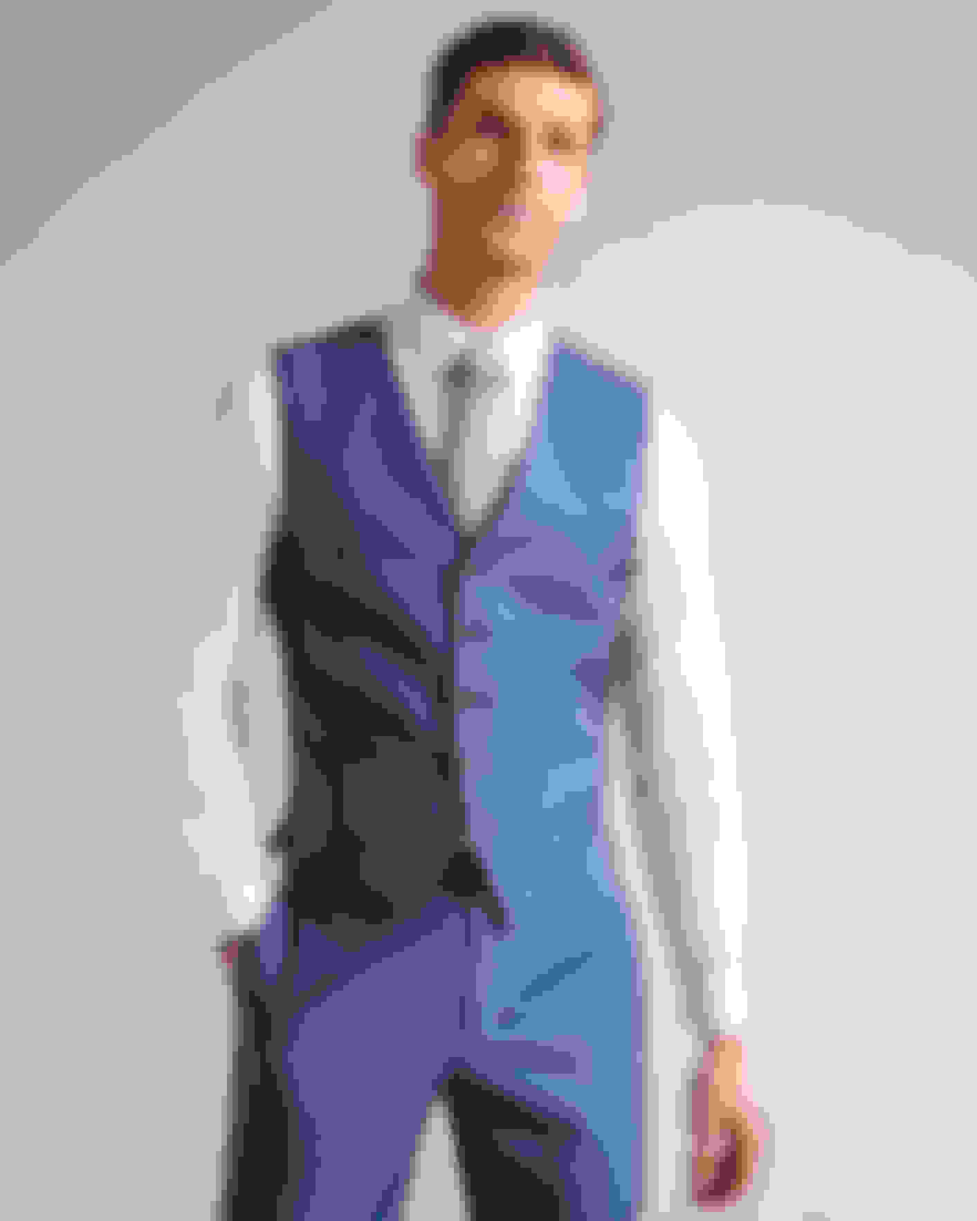 Light Blue Slim Light Blue Suit Waistcoat Ted Baker