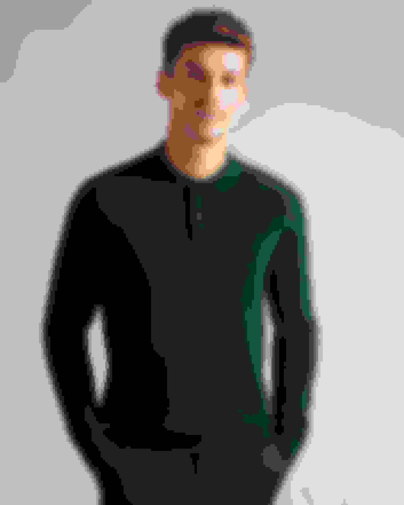 Dark Green Long Sleeve Knitted Polo Shirt Ted Baker