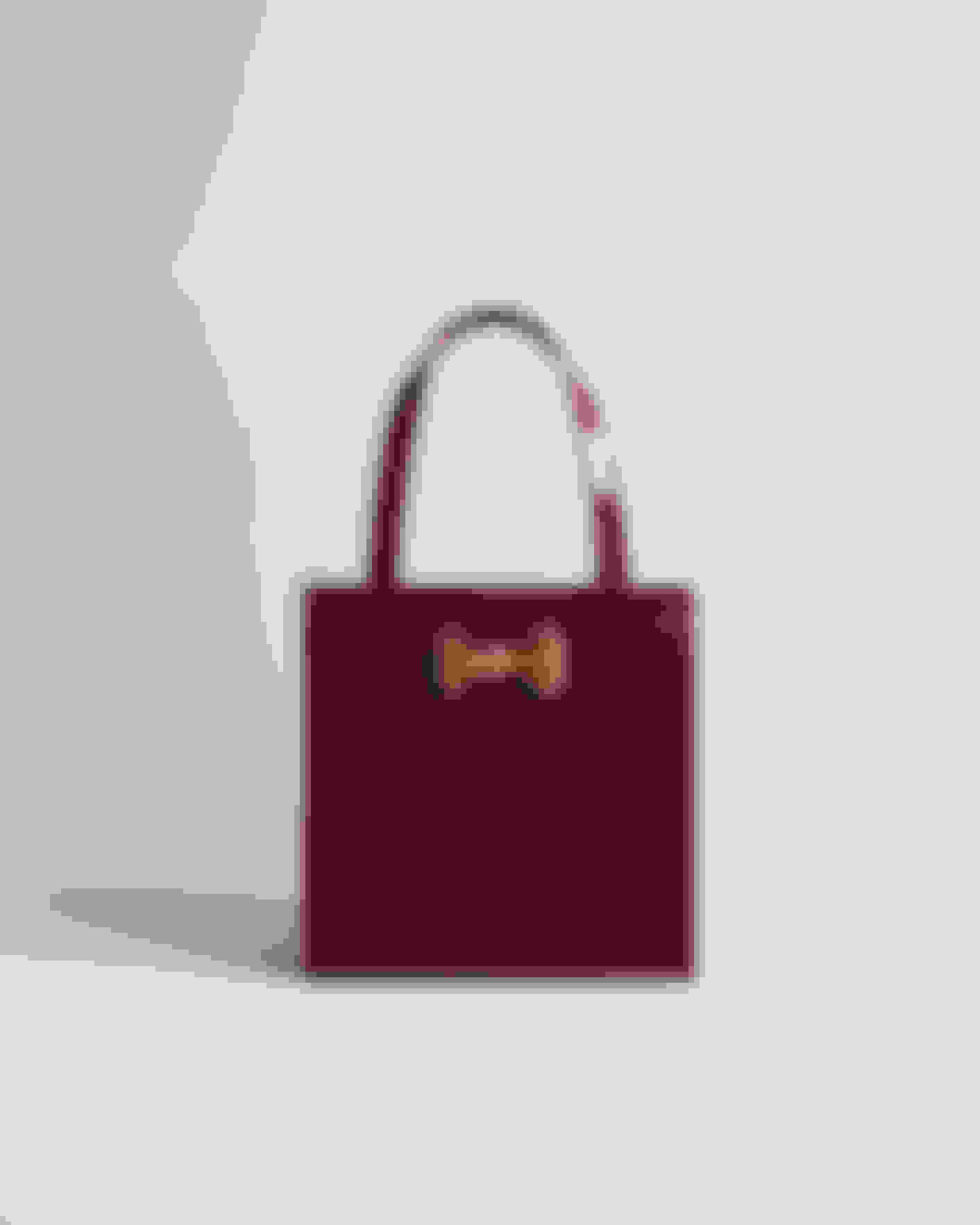 Oxblood Plain Bow Small Icon Bag Ted Baker