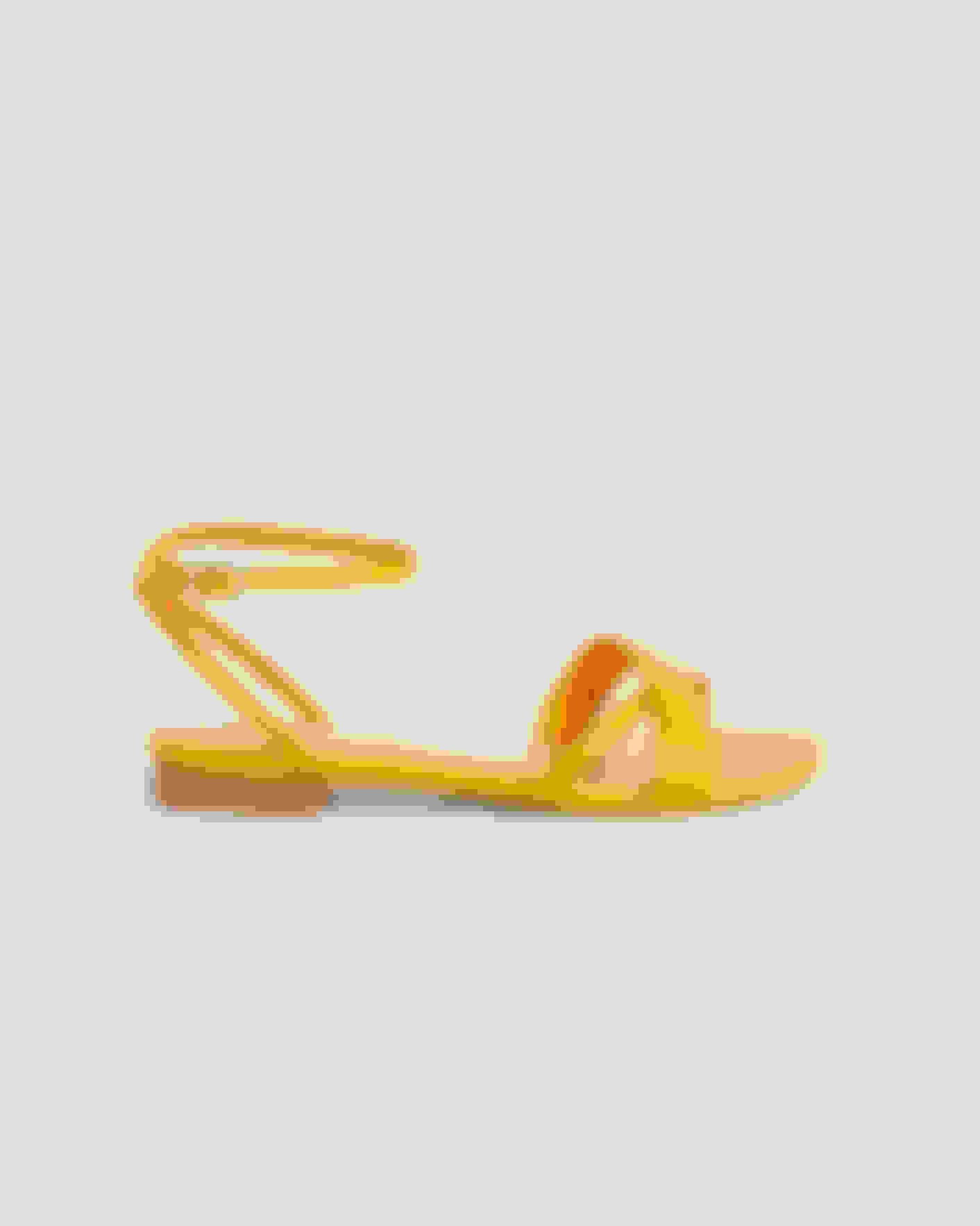 Yellow Leather Flat Strappy Sandal Ted Baker