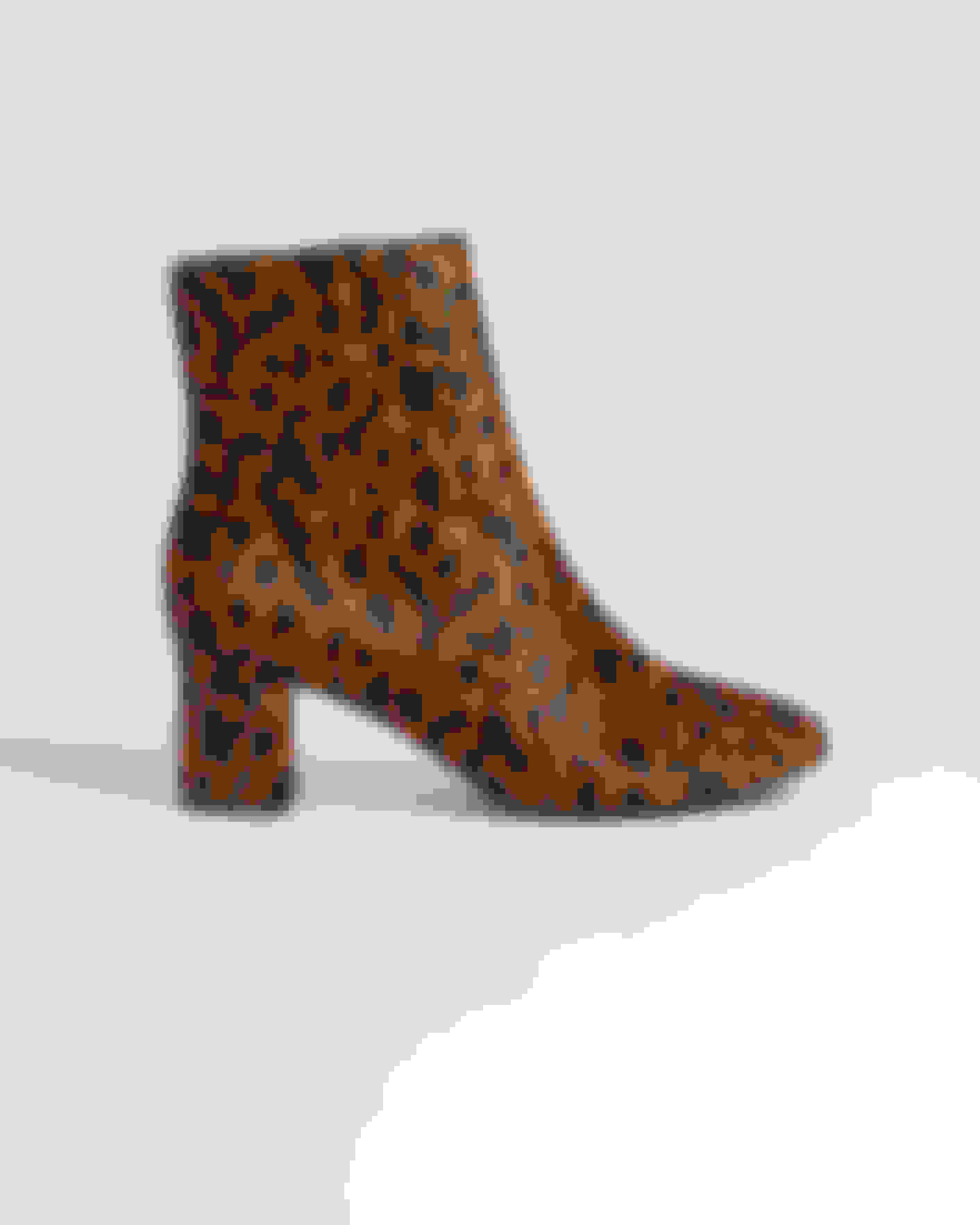 Brown Leopard Faux Fur Ankle Boots Ted Baker