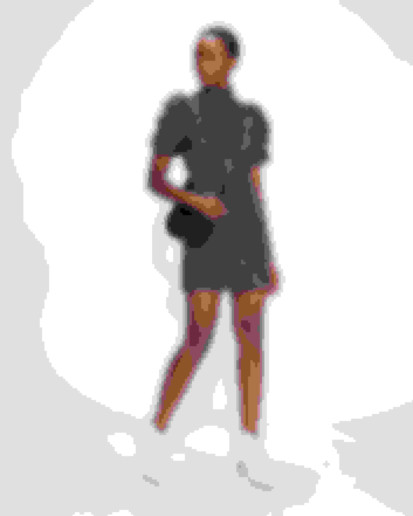 Black Exaggerated Sleeve Mini Dress Ted Baker