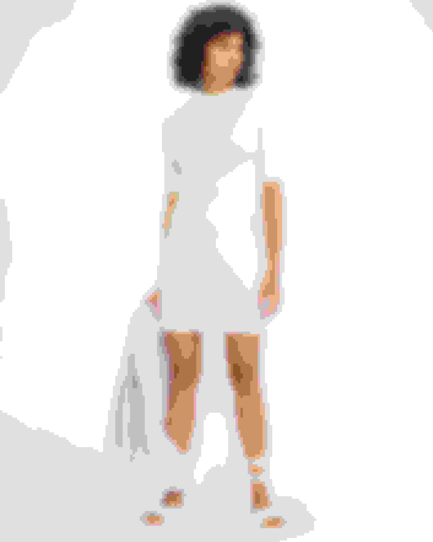 Elfenbein Figurbetontes Kleid mit Nahtdetails Ted Baker